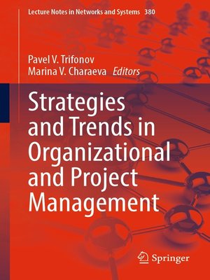 cover image of Strategies and Trends in Organizational and Project Management